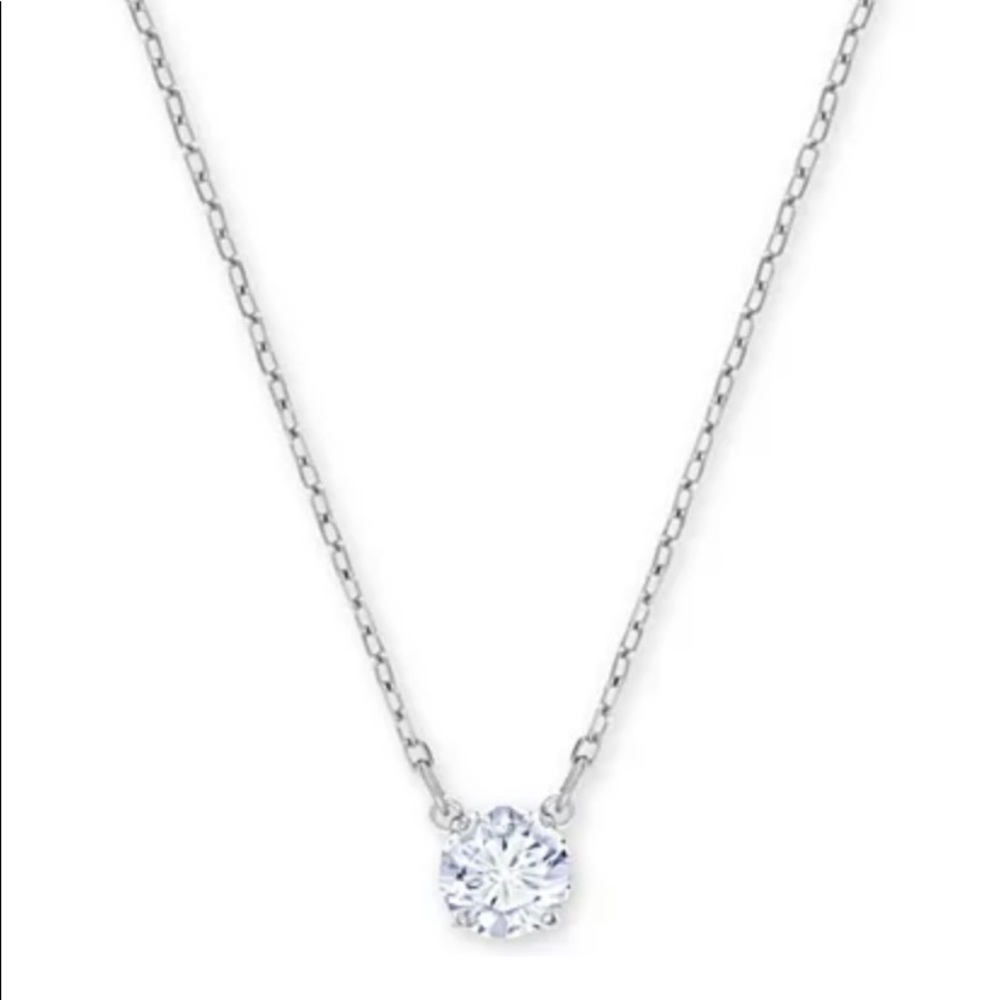 Swarovski silver-tone crystal pendant necklace